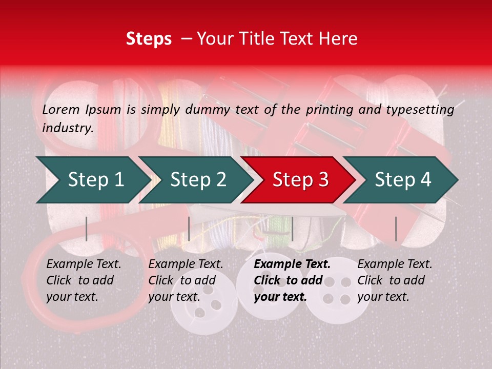 Needle Object Button PowerPoint Template