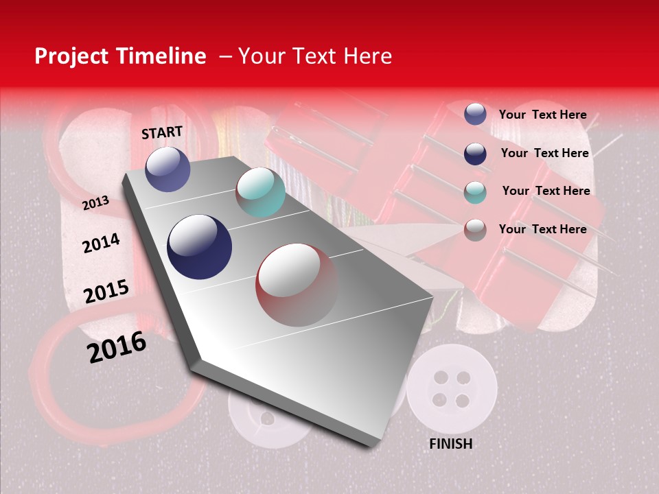 Needle Object Button PowerPoint Template