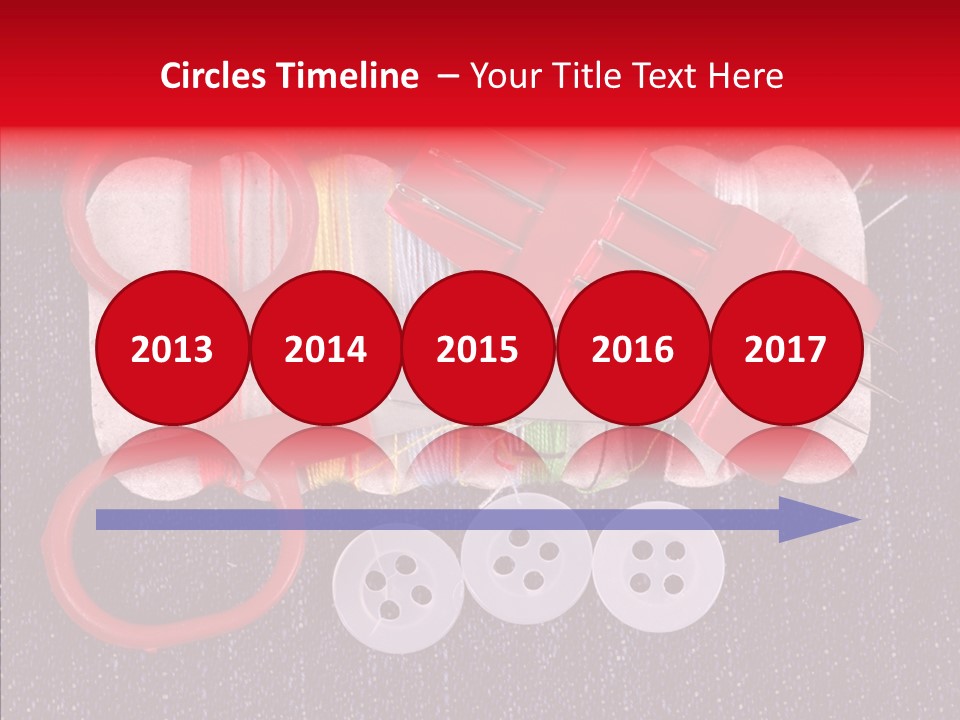 Needle Object Button PowerPoint Template