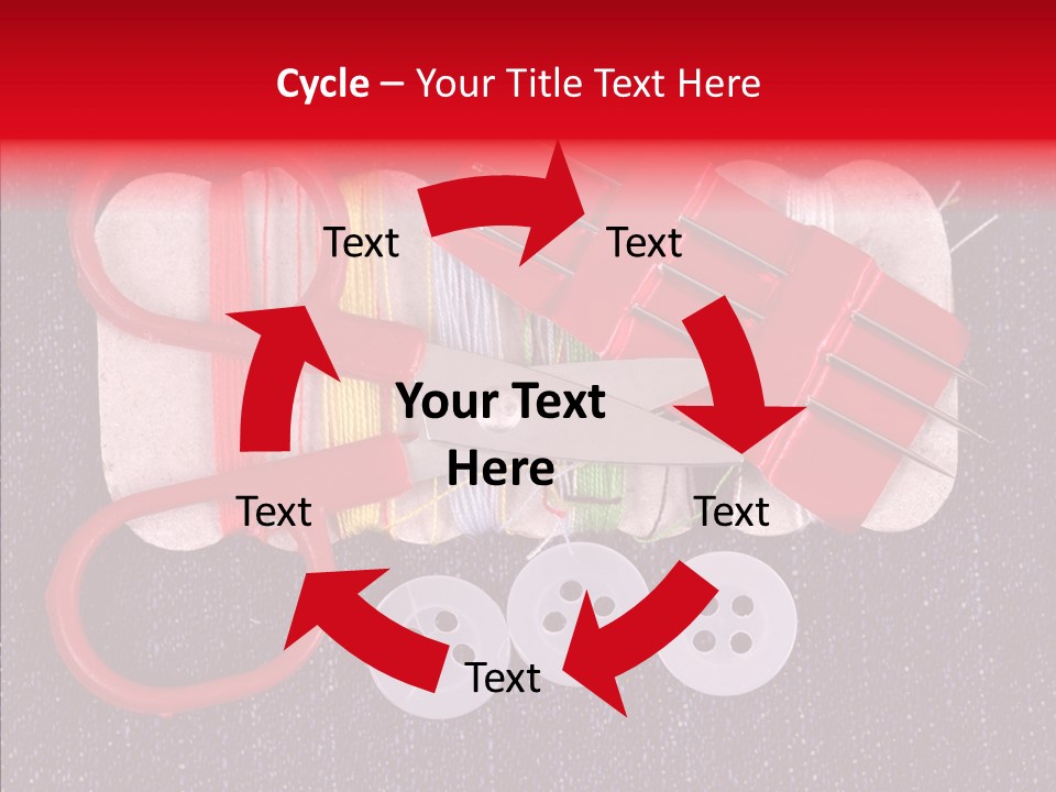 Needle Object Button PowerPoint Template
