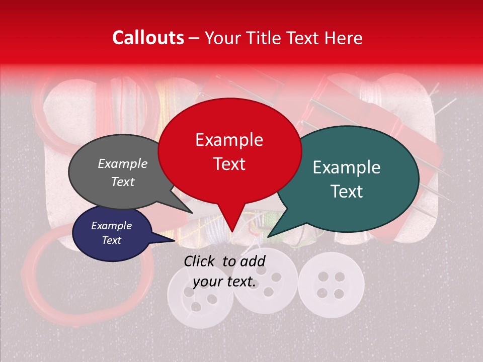 Needle Object Button PowerPoint Template