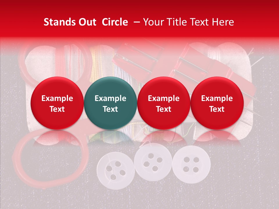 Needle Object Button PowerPoint Template