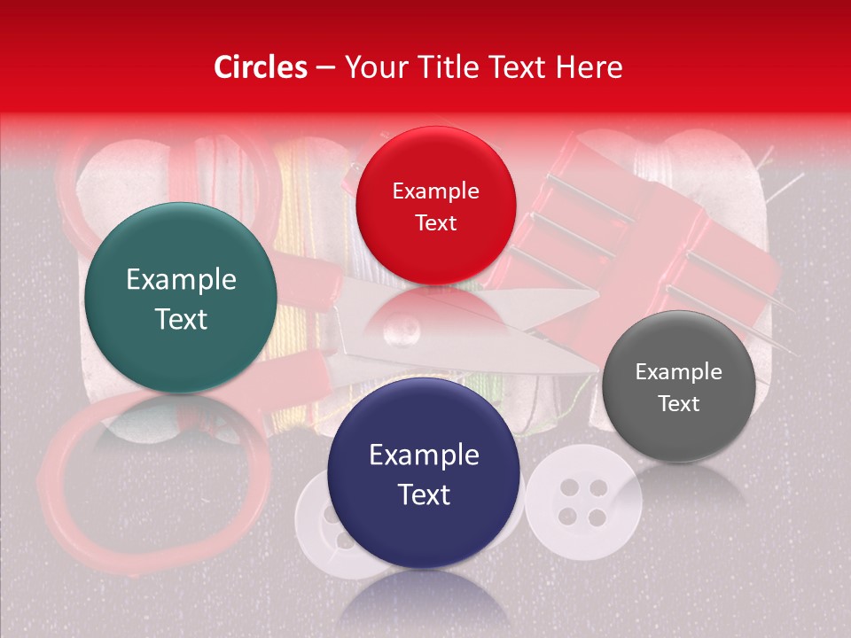 Needle Object Button PowerPoint Template