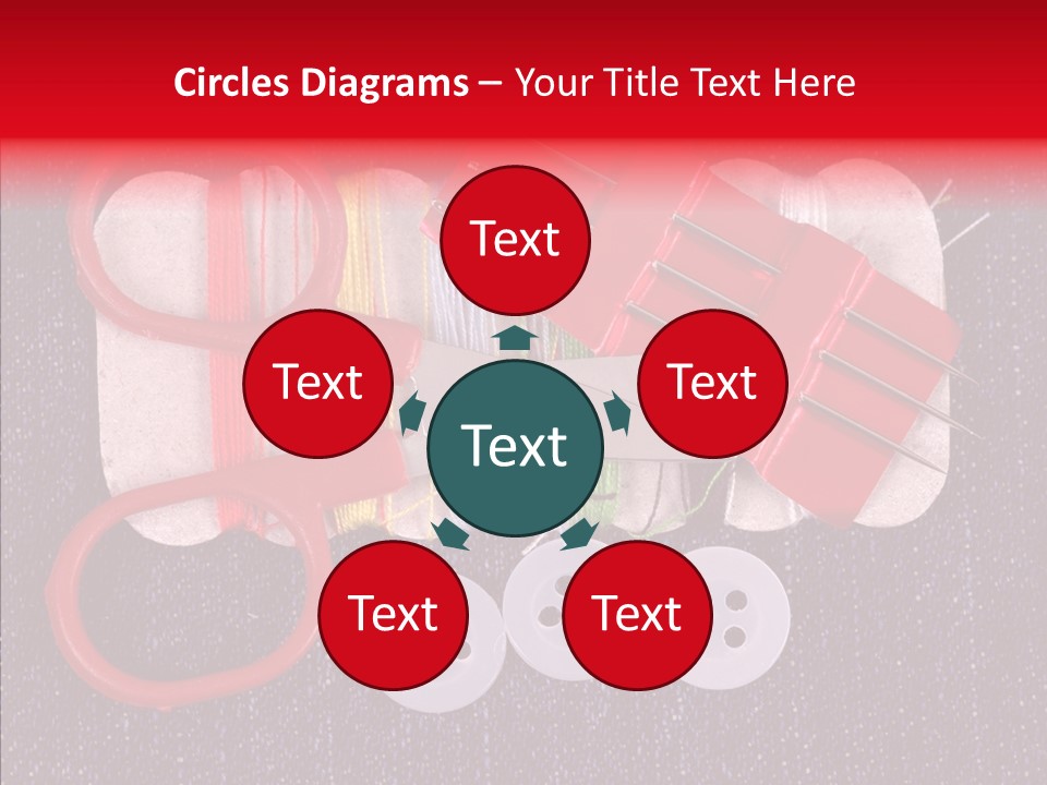 Needle Object Button PowerPoint Template