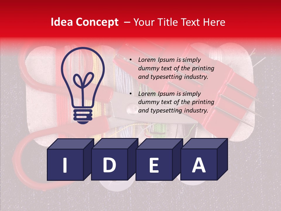 Needle Object Button PowerPoint Template