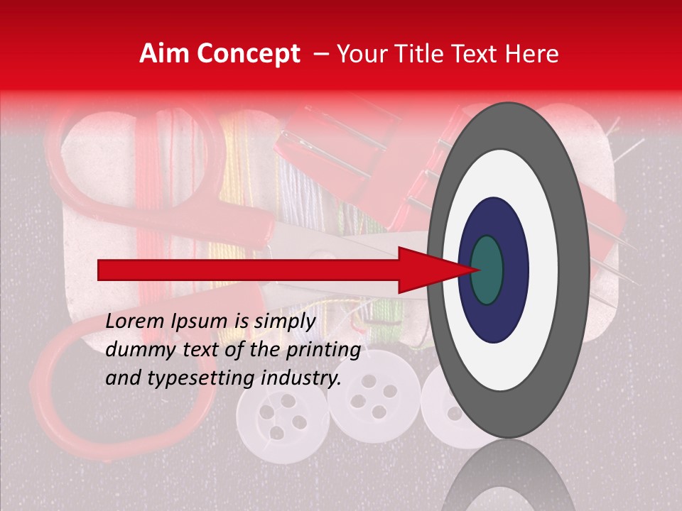 Needle Object Button PowerPoint Template