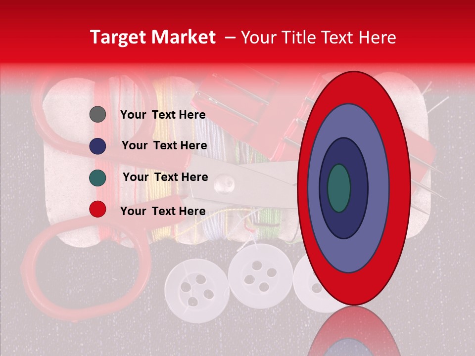 Needle Object Button PowerPoint Template