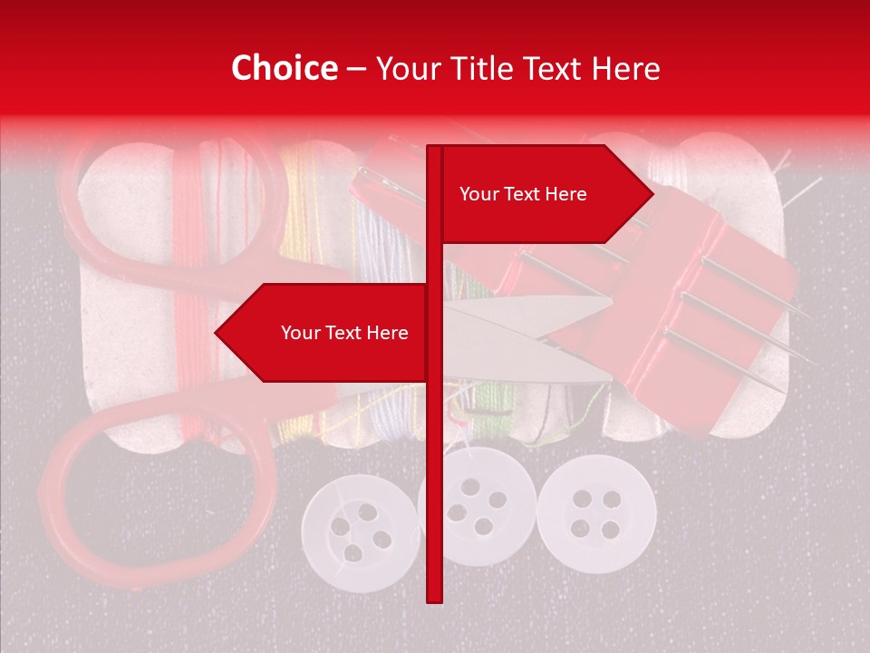 Needle Object Button PowerPoint Template