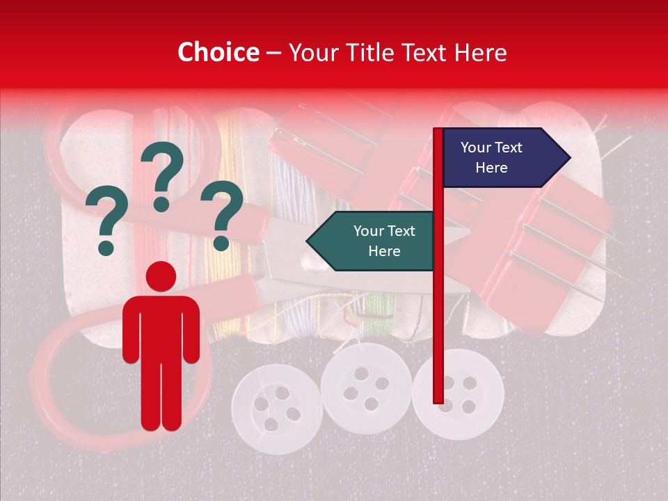 Needle Object Button PowerPoint Template