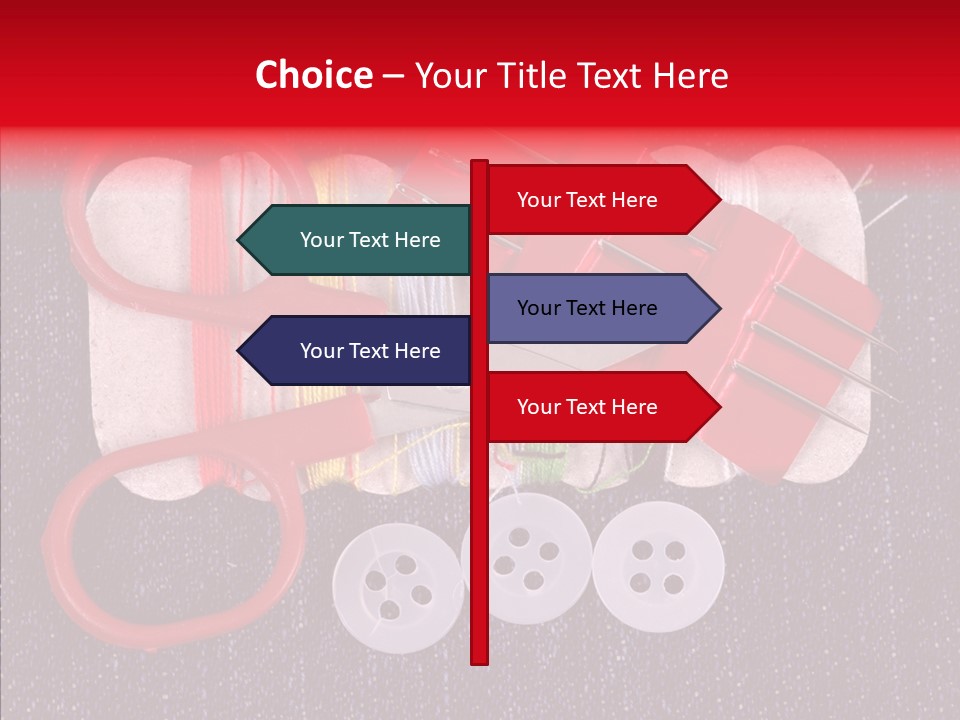 Needle Object Button PowerPoint Template