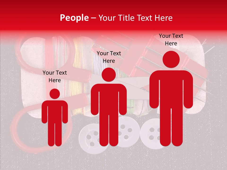 Needle Object Button PowerPoint Template