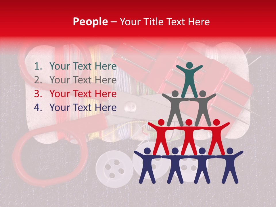 Needle Object Button PowerPoint Template