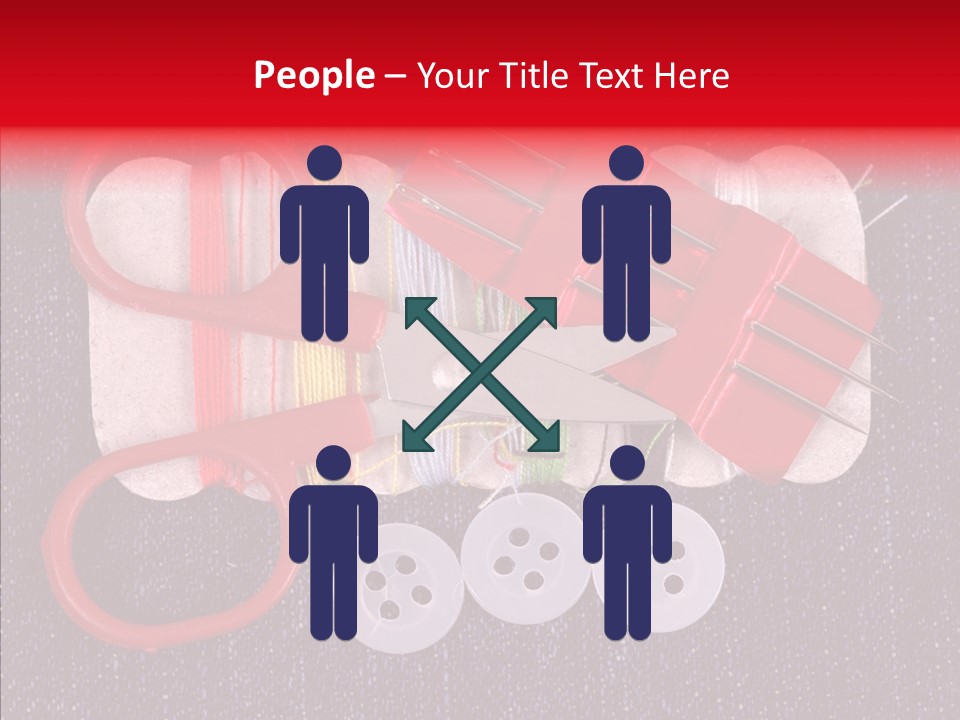 Needle Object Button PowerPoint Template