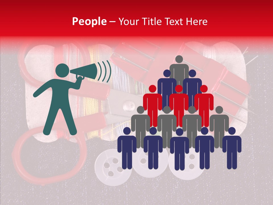 Needle Object Button PowerPoint Template