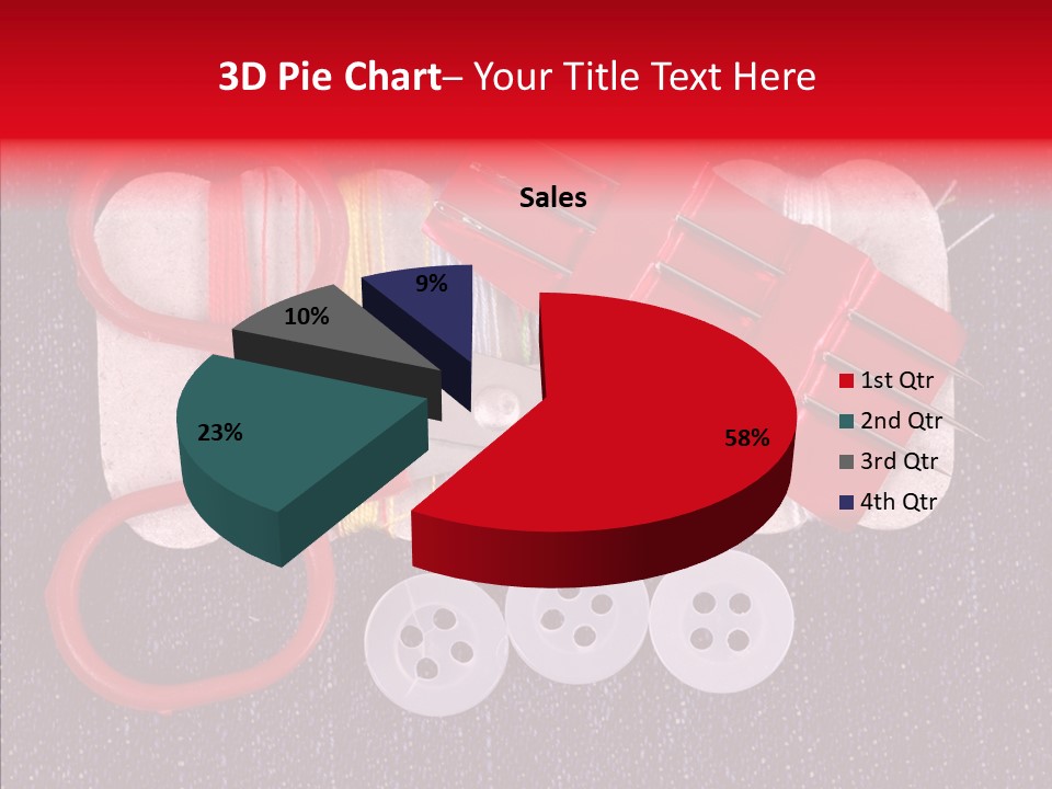 Needle Object Button PowerPoint Template