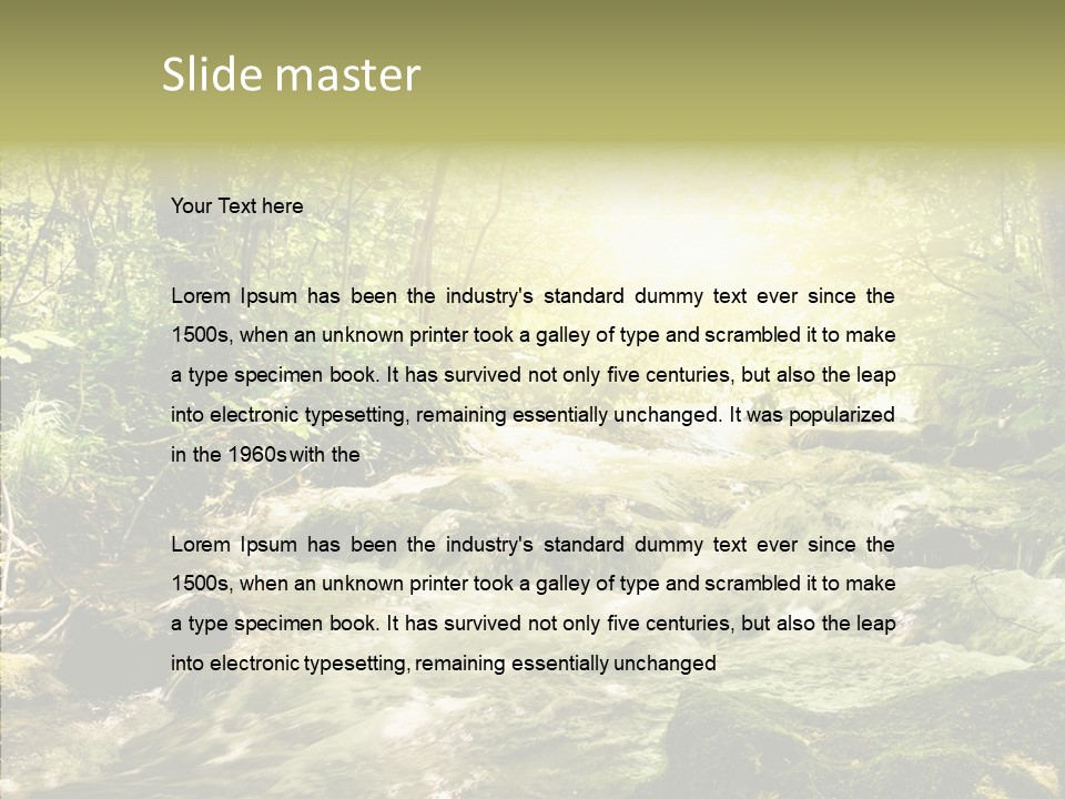 Sunlight Brook Bright PowerPoint Template