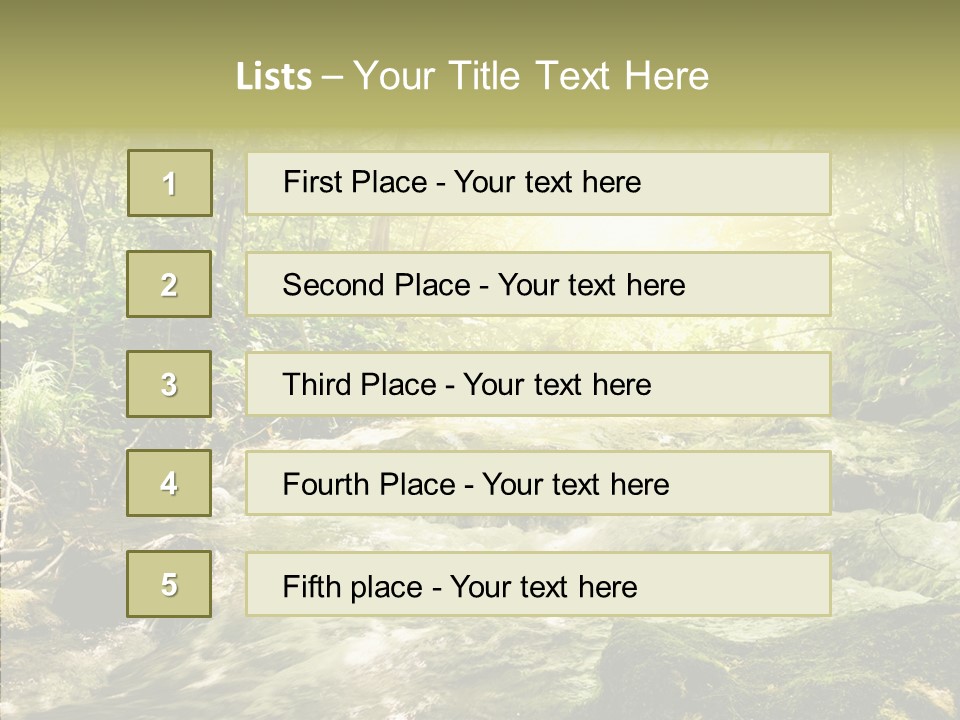 Sunlight Brook Bright PowerPoint Template