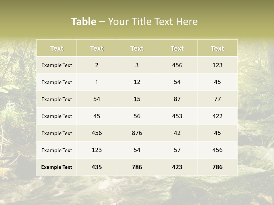 Sunlight Brook Bright PowerPoint Template