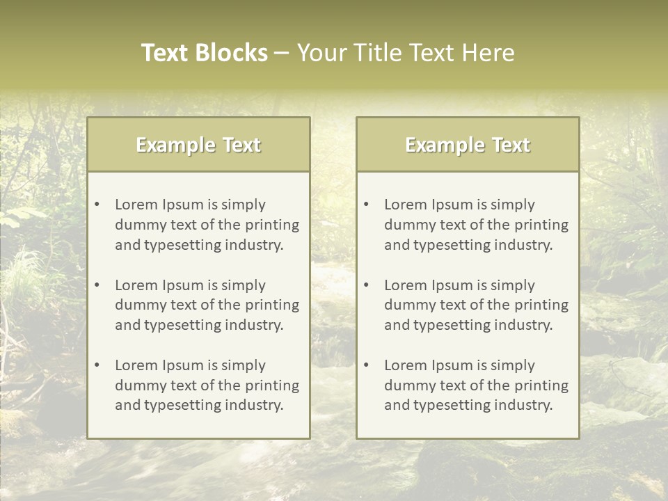 Sunlight Brook Bright PowerPoint Template
