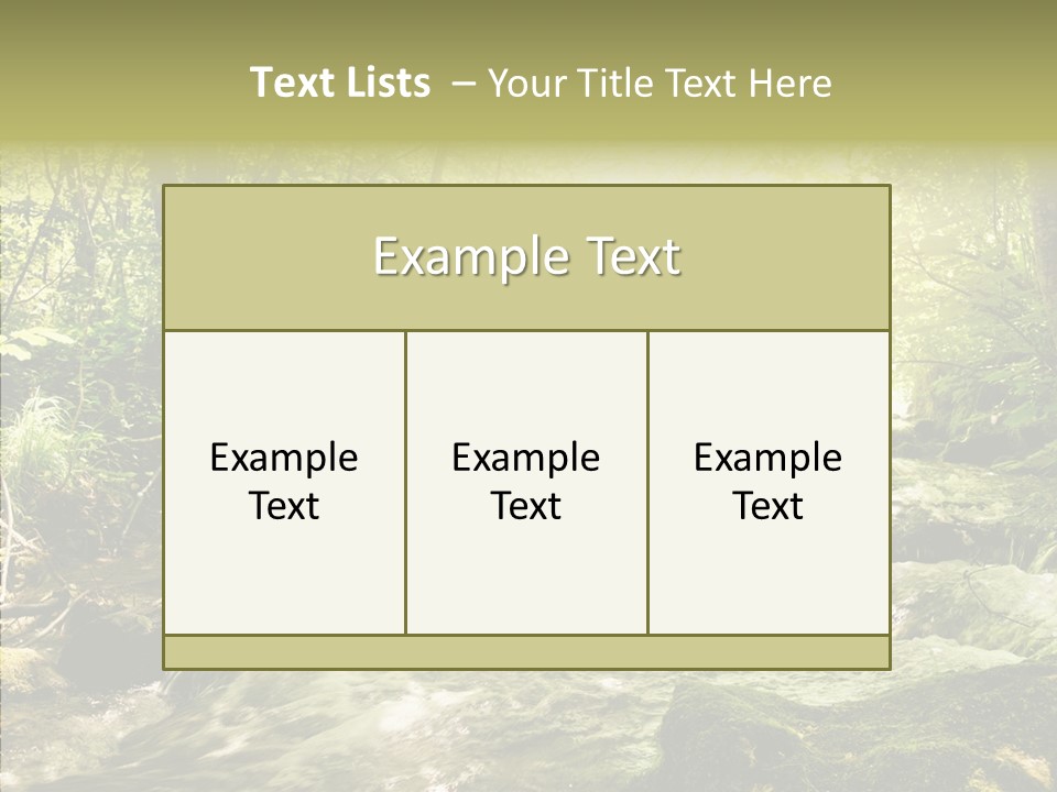 Sunlight Brook Bright PowerPoint Template