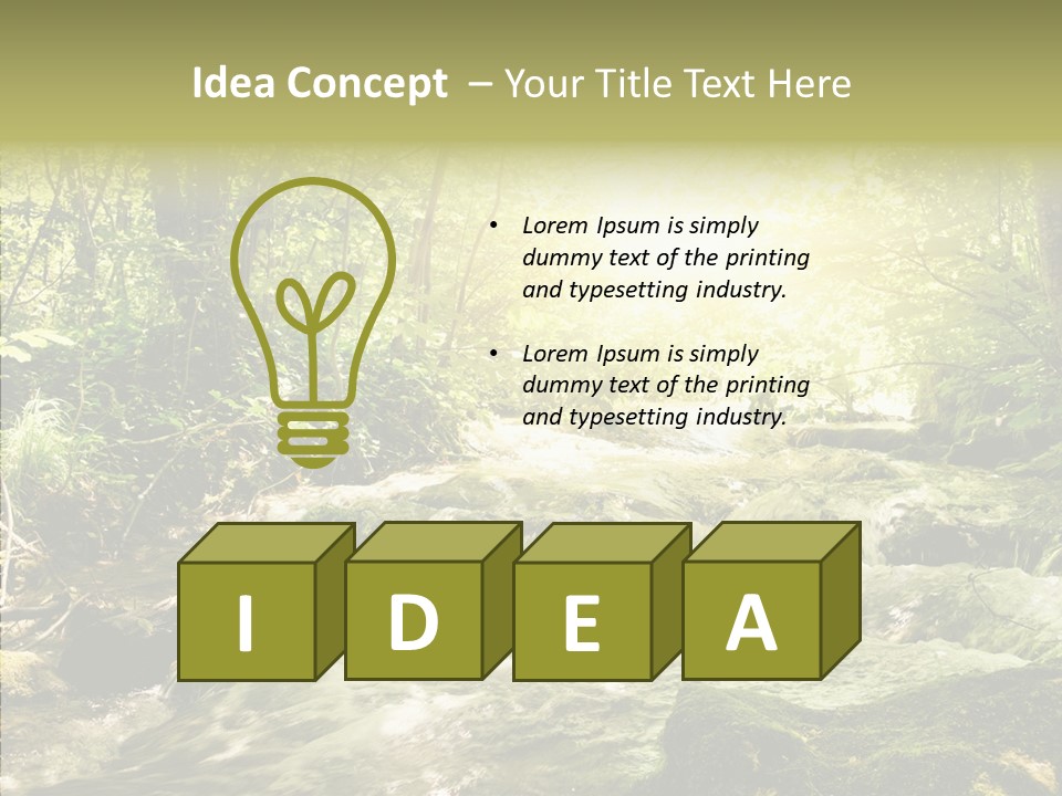 Sunlight Brook Bright PowerPoint Template