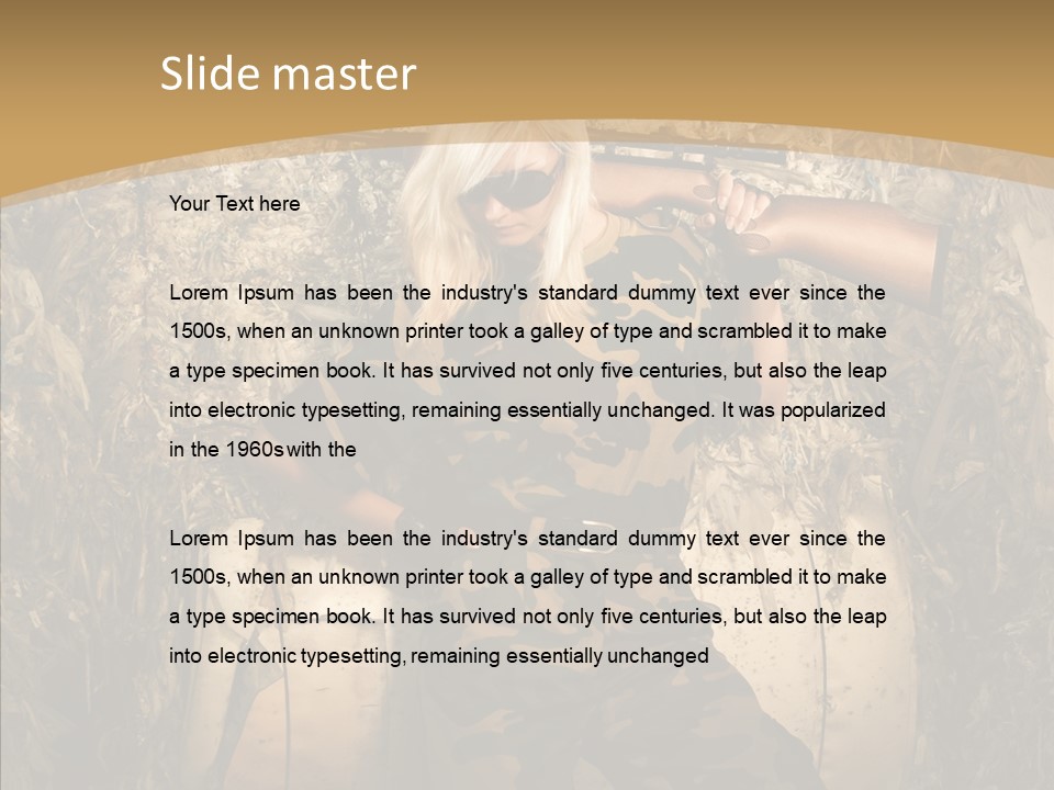 Security Sport Airgun PowerPoint Template