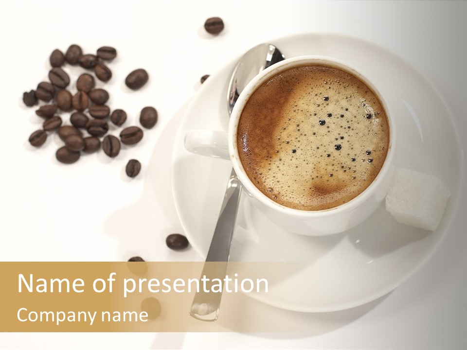 Plate Beans White PowerPoint Template