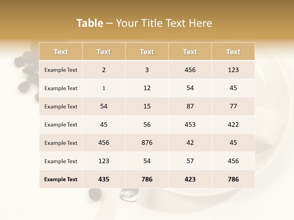 Plate Beans White PowerPoint Template
