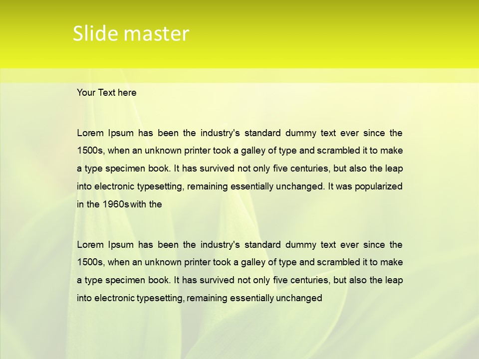 Tranquil Nature Plant PowerPoint Template