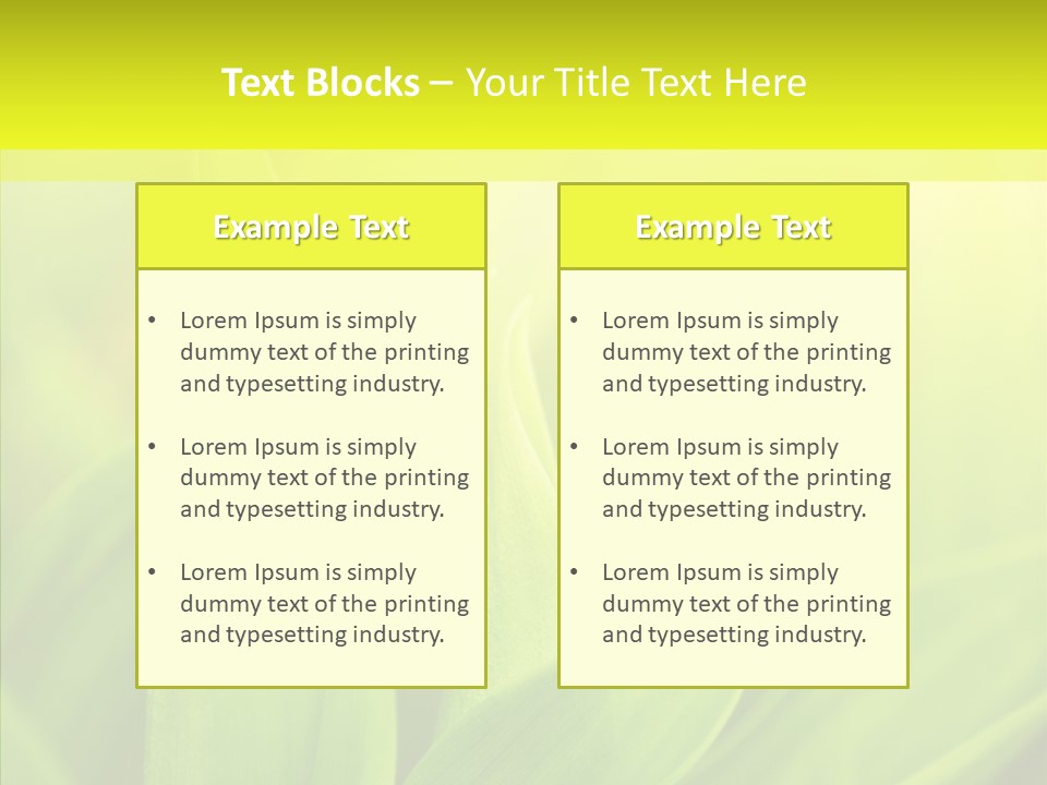 Tranquil Nature Plant PowerPoint Template