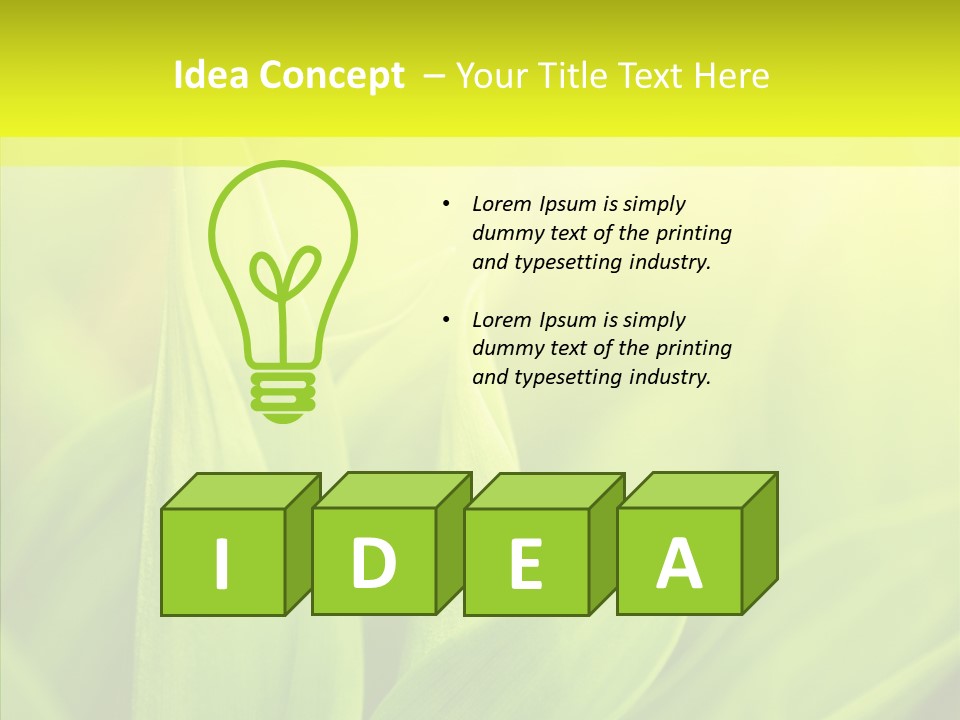 Tranquil Nature Plant PowerPoint Template