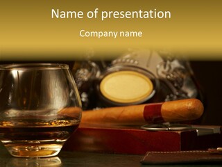 Drink Date Cognac PowerPoint Template