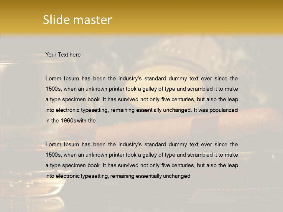 Drink Date Cognac PowerPoint Template