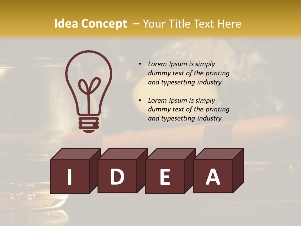 Drink Date Cognac PowerPoint Template