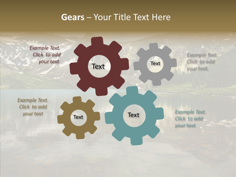 Turquoise Sky Sunset PowerPoint Template