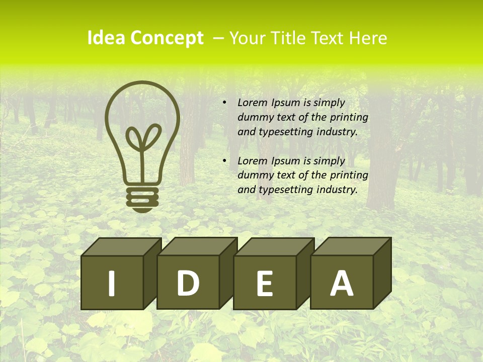 Branch Growth Shrub PowerPoint Template