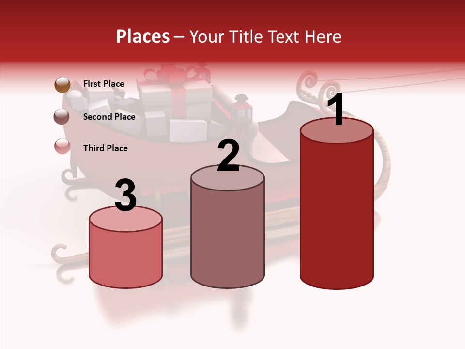 Sleigh Ice Gifts PowerPoint Template