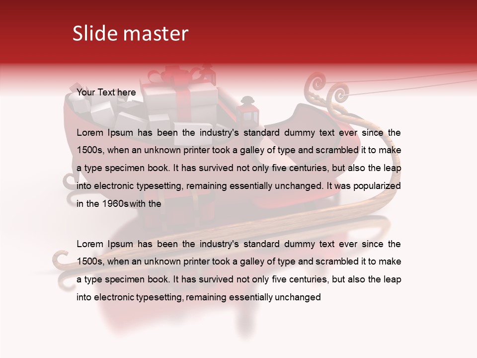Sleigh Ice Gifts PowerPoint Template