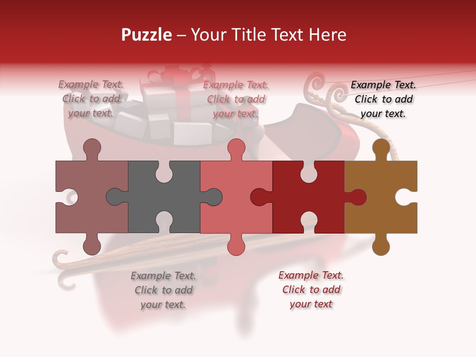 Sleigh Ice Gifts PowerPoint Template