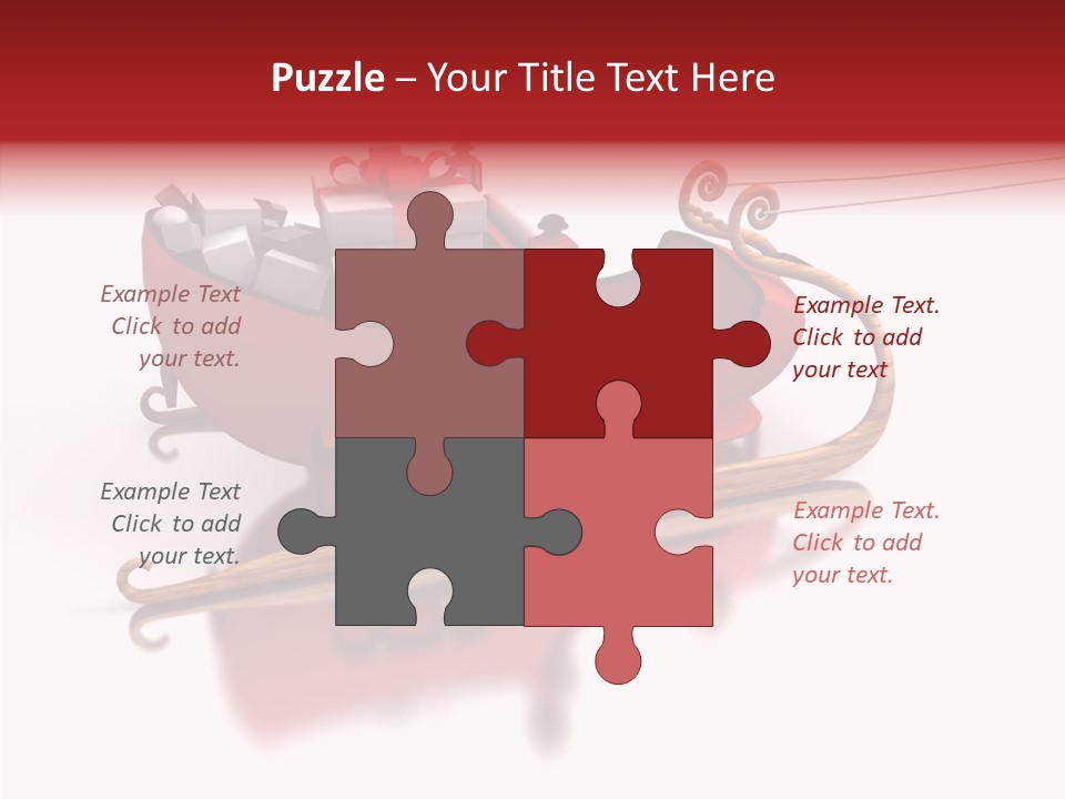 Sleigh Ice Gifts PowerPoint Template