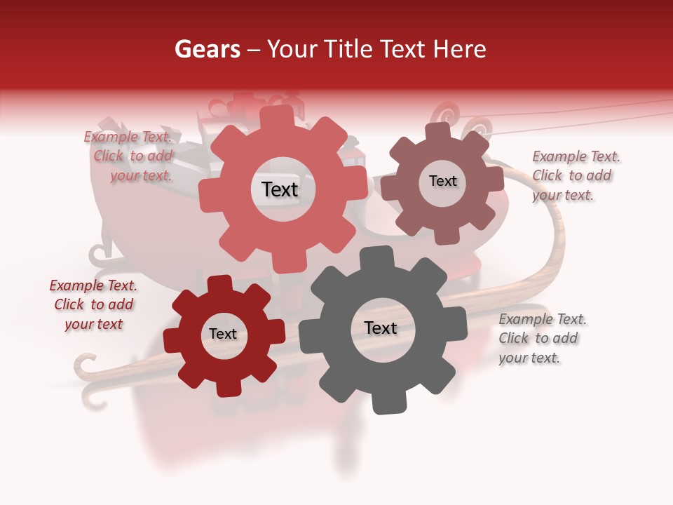 Sleigh Ice Gifts PowerPoint Template