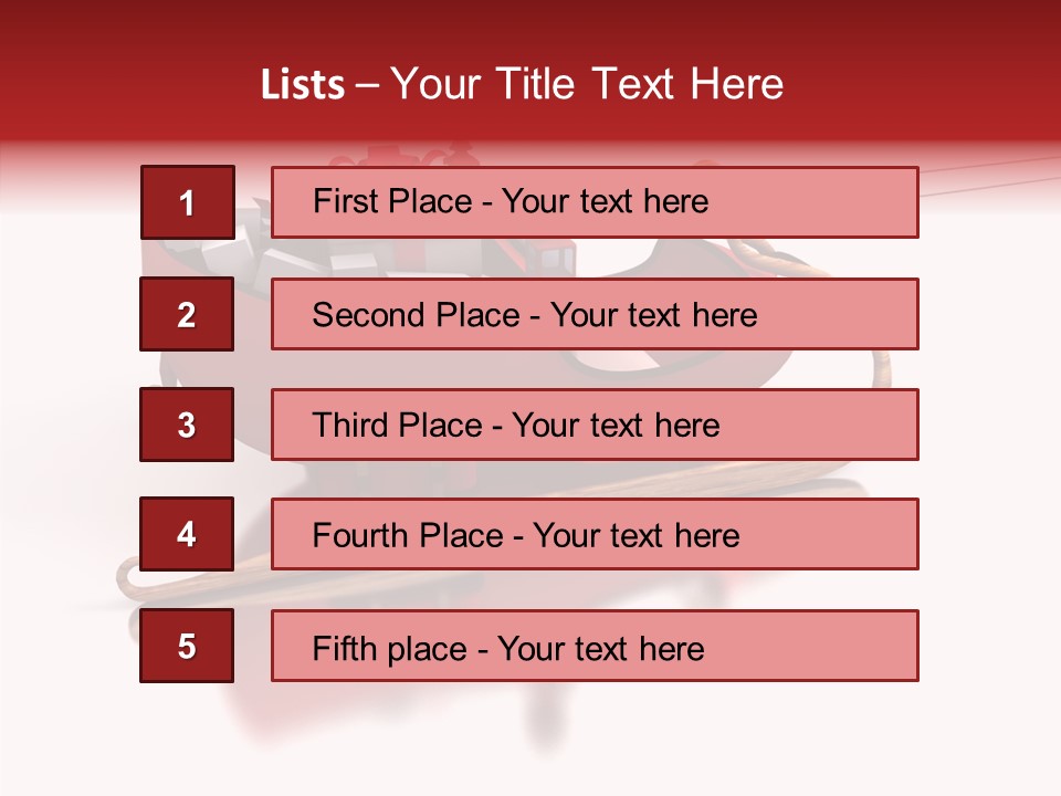 Sleigh Ice Gifts PowerPoint Template