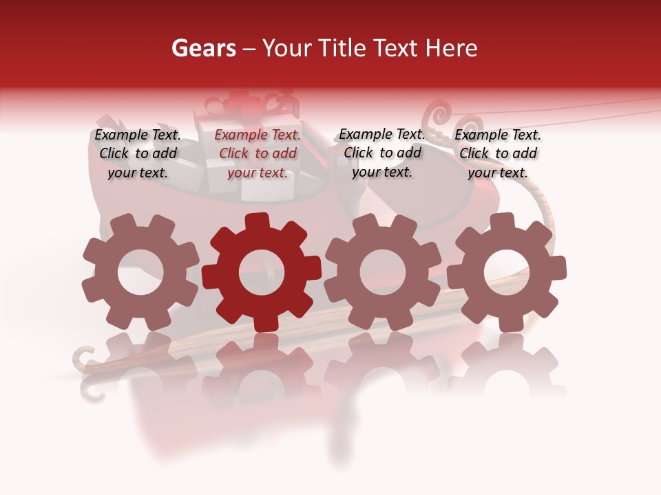Sleigh Ice Gifts PowerPoint Template