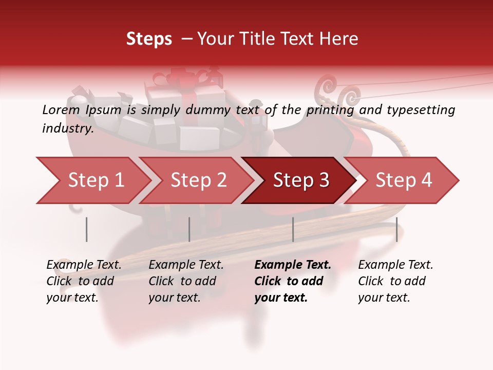 Sleigh Ice Gifts PowerPoint Template