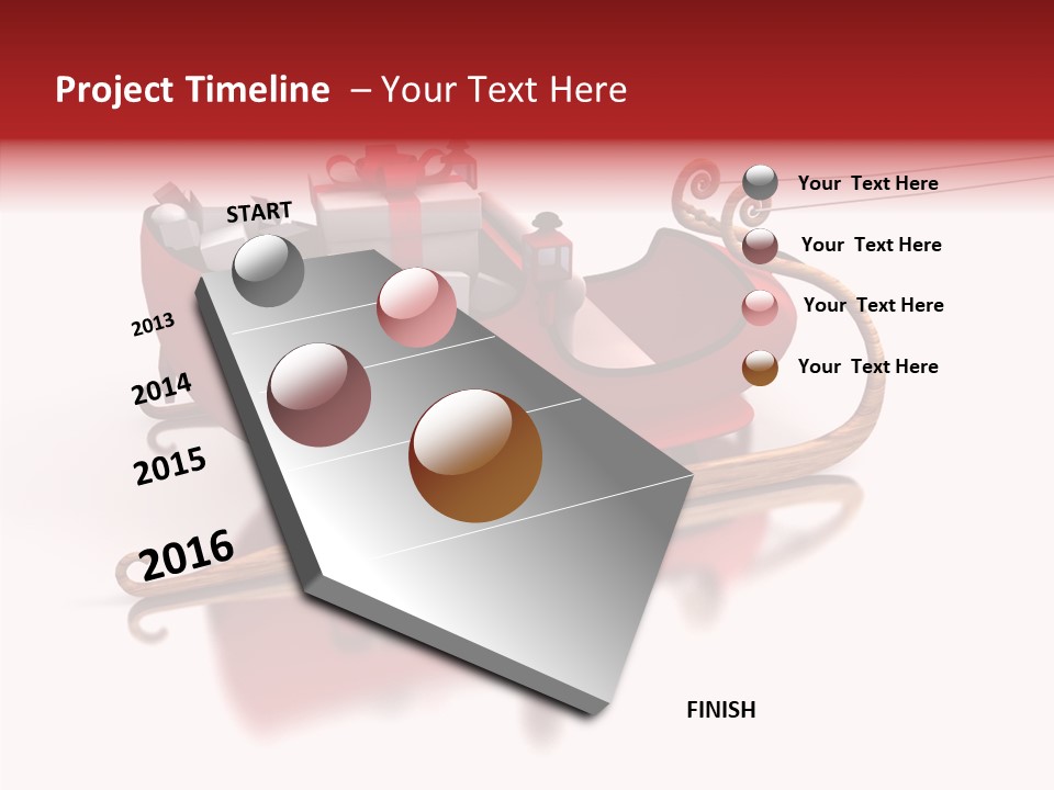 Sleigh Ice Gifts PowerPoint Template