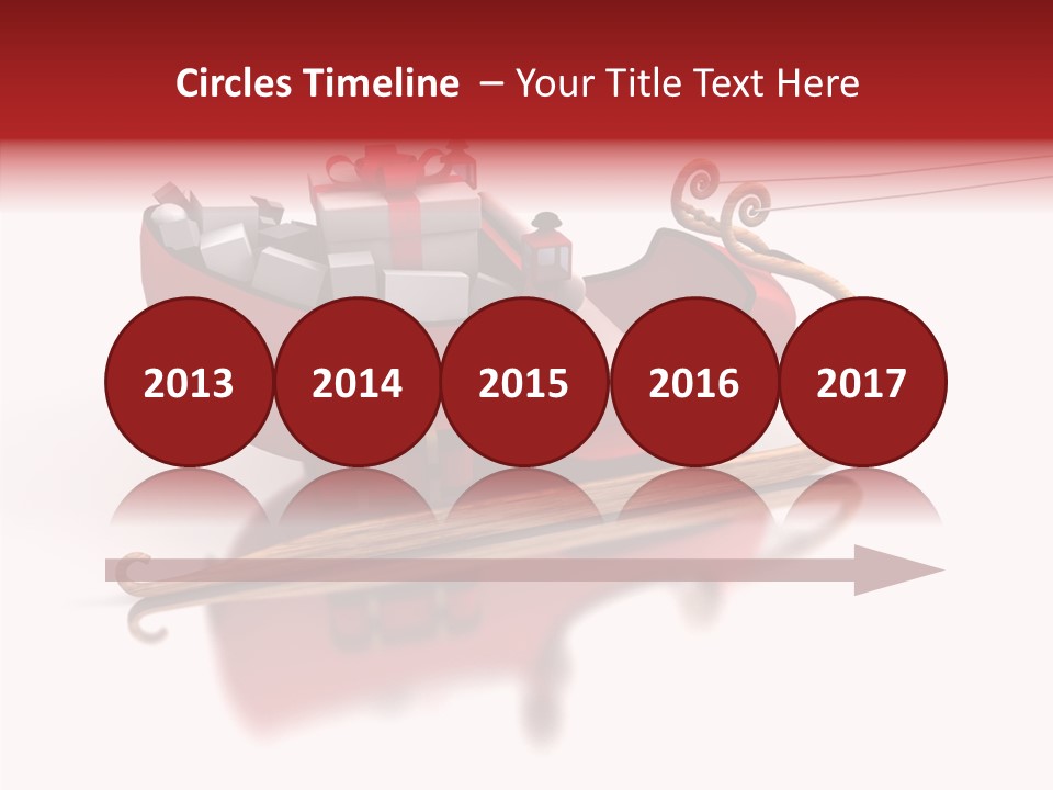 Sleigh Ice Gifts PowerPoint Template