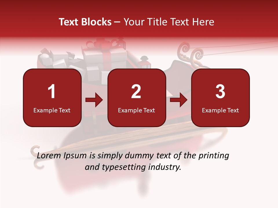 Sleigh Ice Gifts PowerPoint Template