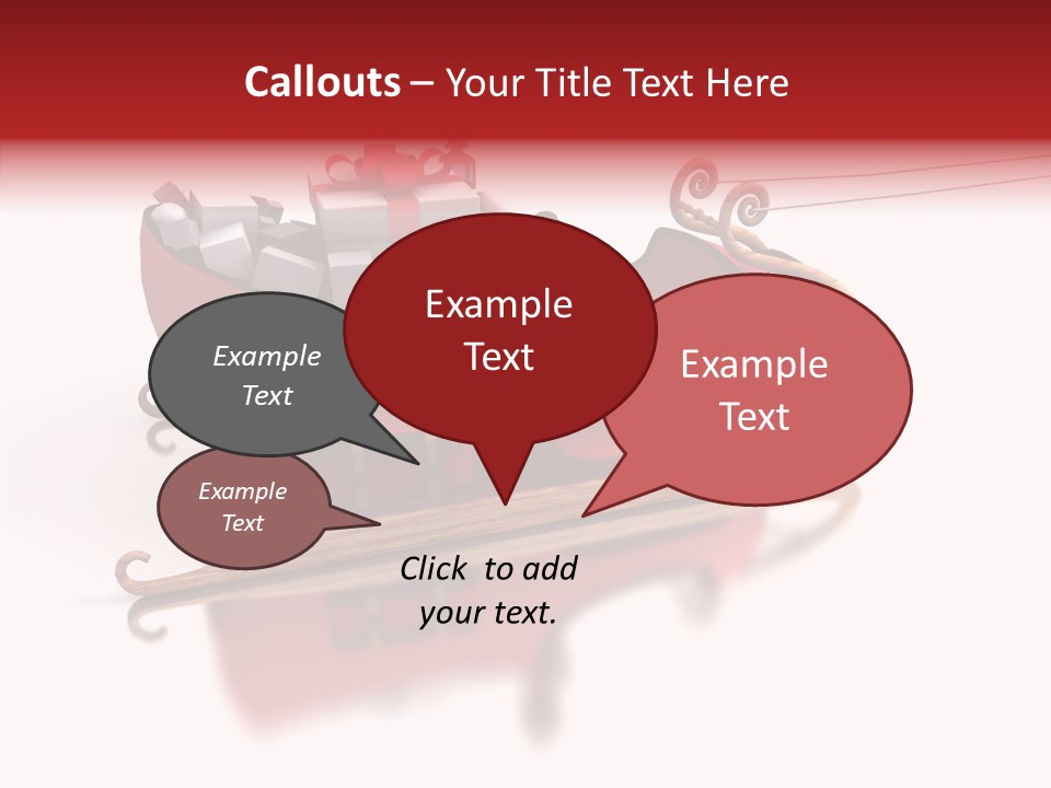 Sleigh Ice Gifts PowerPoint Template