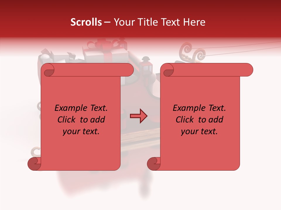 Sleigh Ice Gifts PowerPoint Template