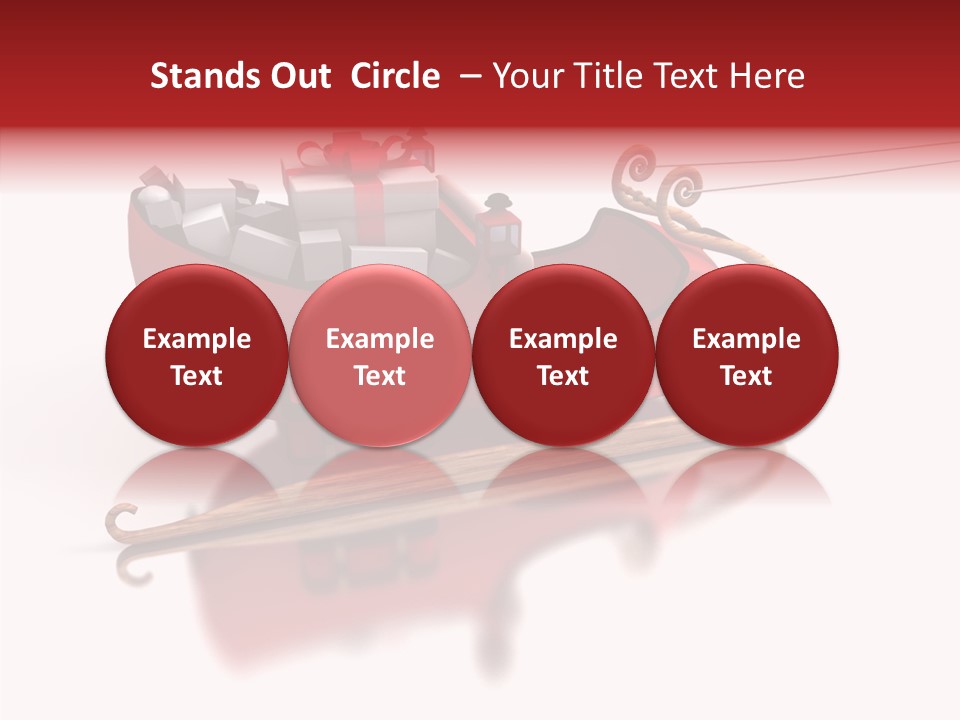 Sleigh Ice Gifts PowerPoint Template
